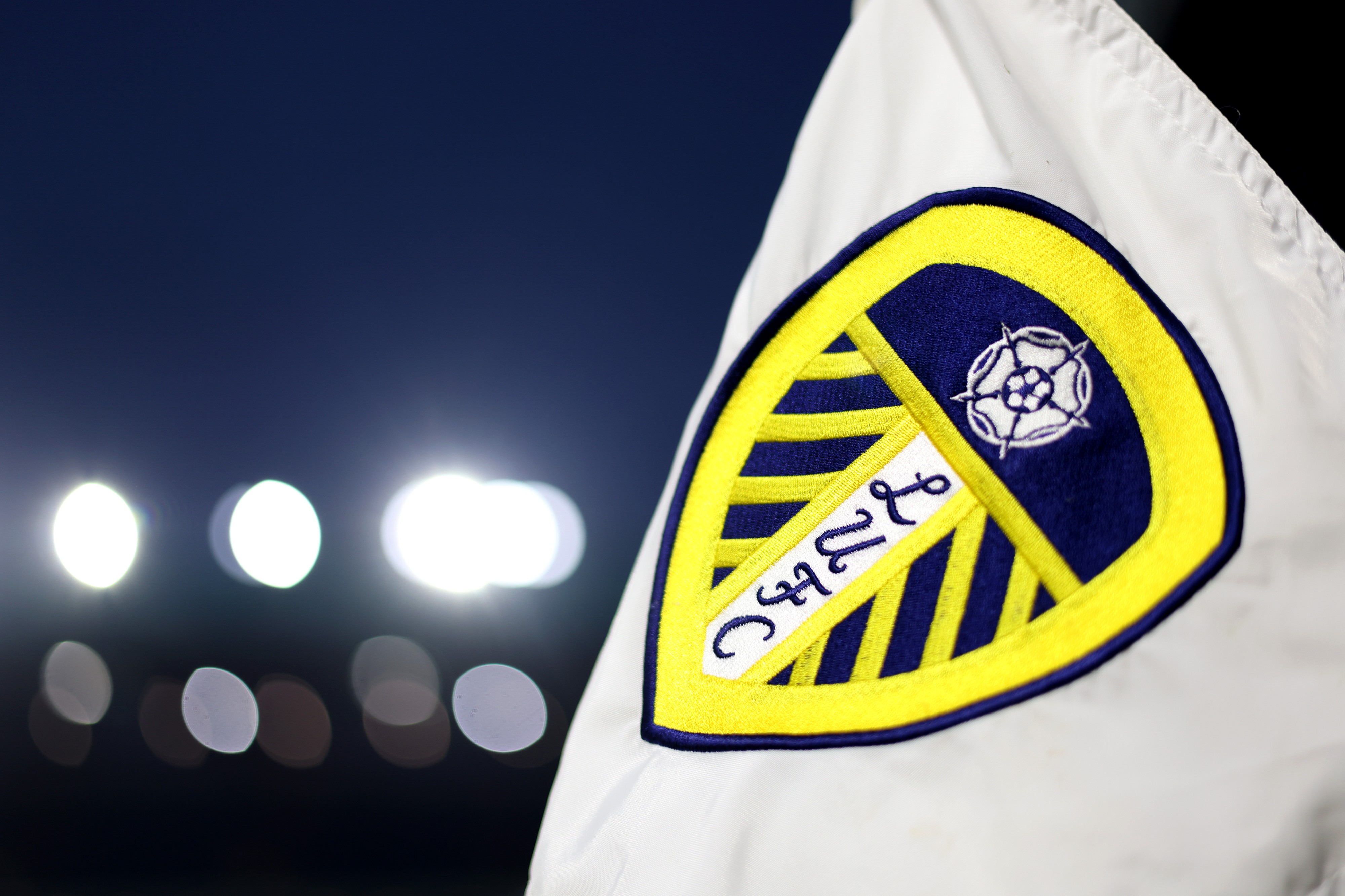 A general view of a Leeds United corner flag