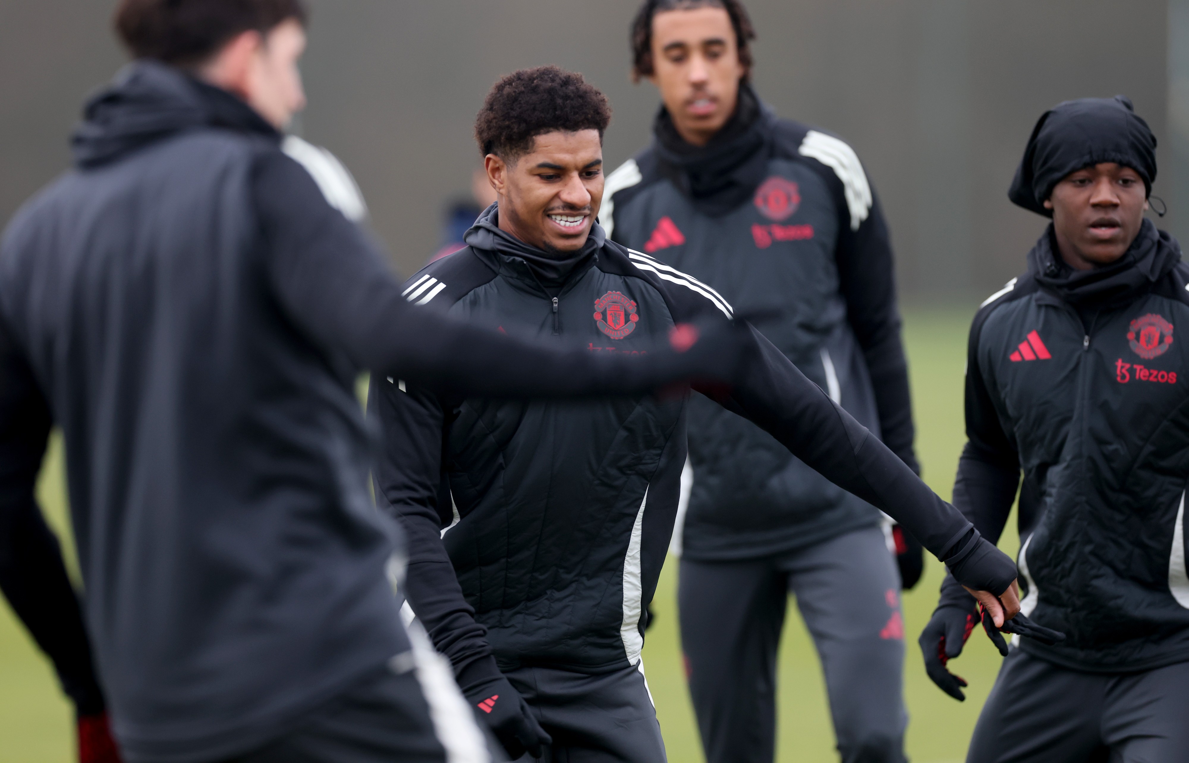 Marcus Rashford of Manchester United during training