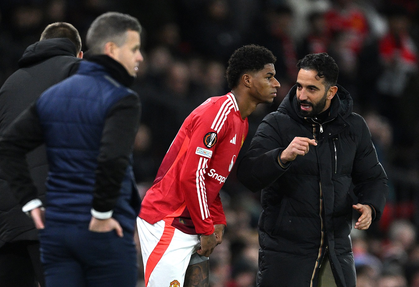 Marcus Rashford and Ruben Amorim at Man United