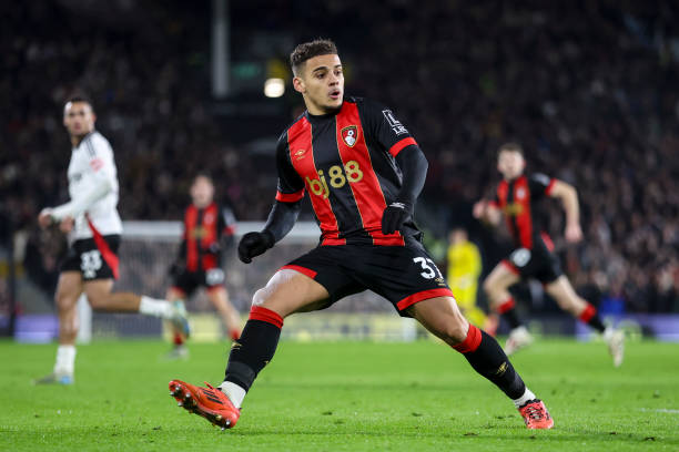 Max Aarons in action for Bournemouth