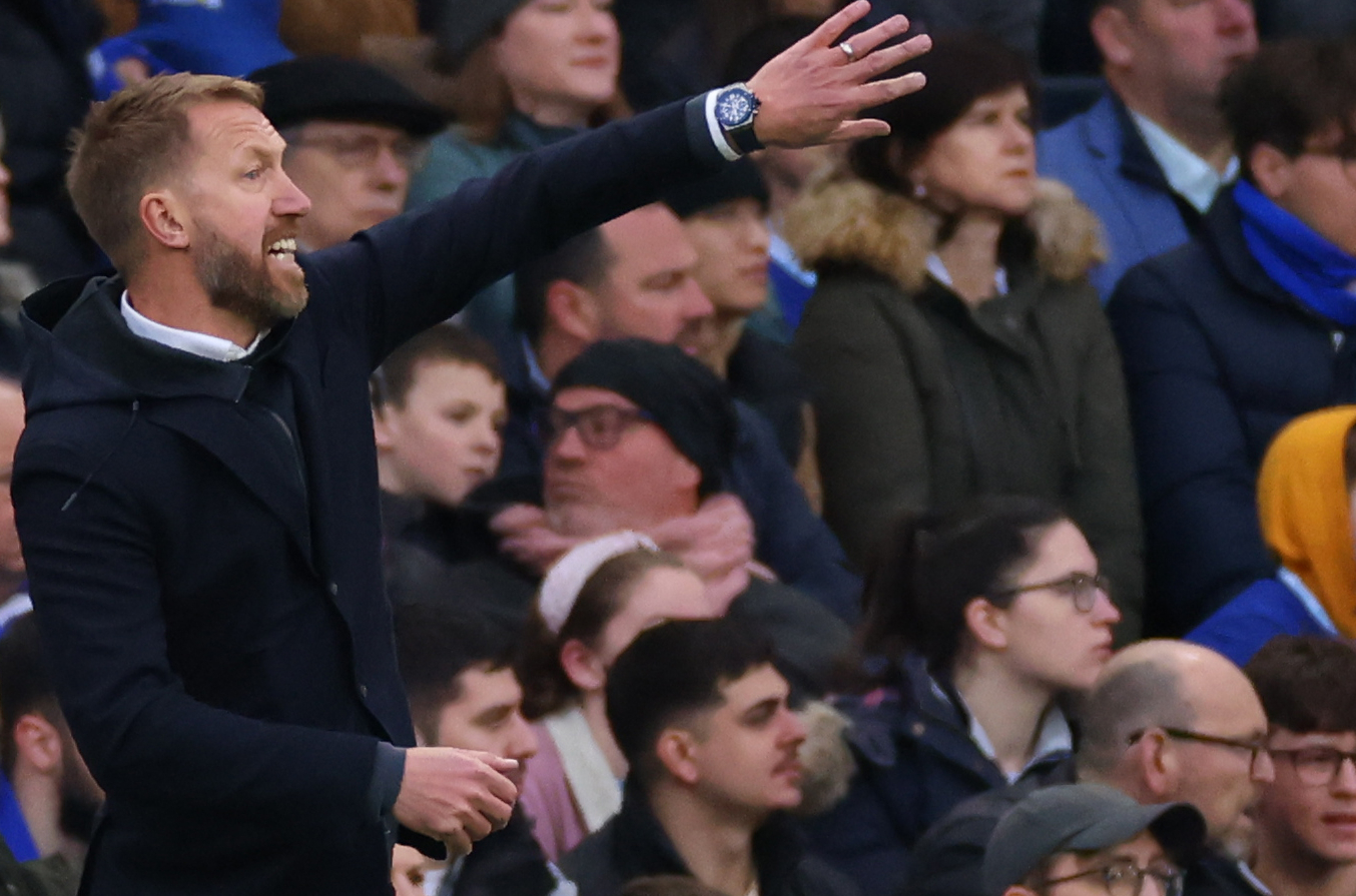 Graham Potter during the Premier League match between Chelsea FC and Aston Villa