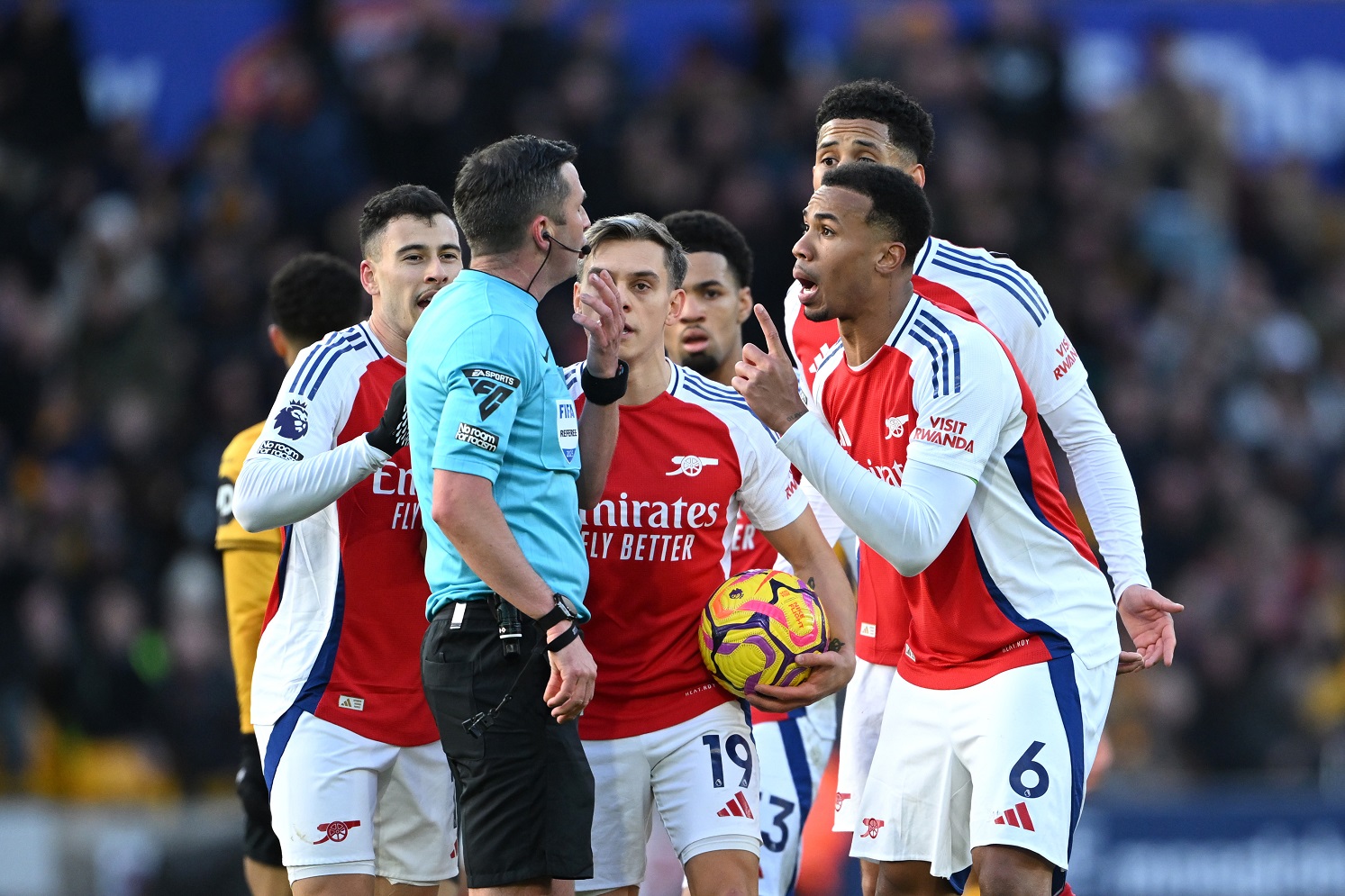 Arsenal defender Miles Lewis-Skelly was sent off vs Wolves