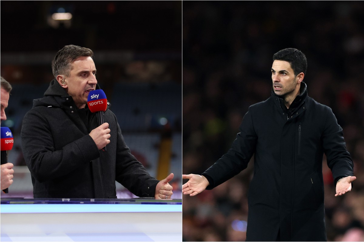 Gary Neville and Mikel Arteta