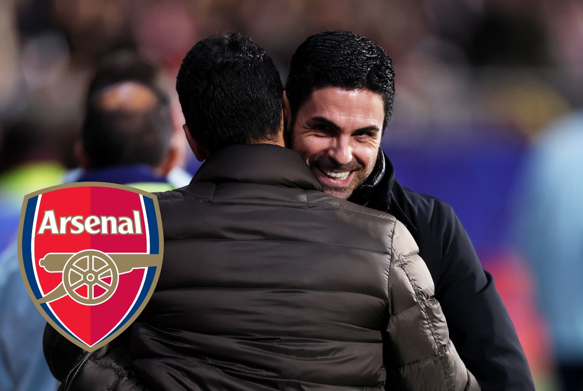 Mikel Arteta Smiles During Girona VS Arsenal