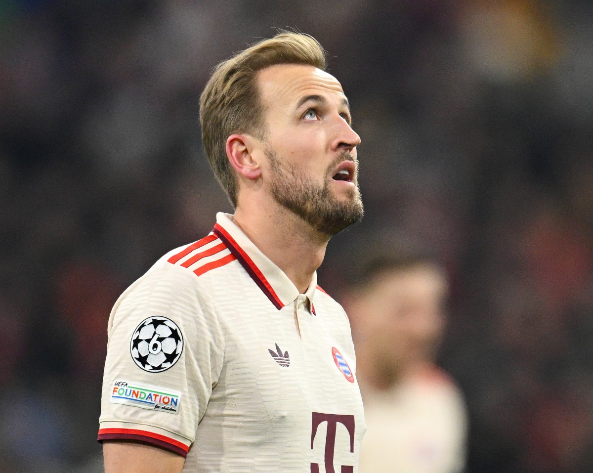 Harry Kane in action for Bayern Munich against Celtic