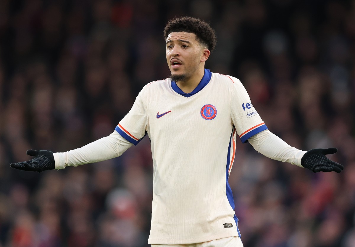 Jadon Sancho in action for Chelsea against Crystal Palace