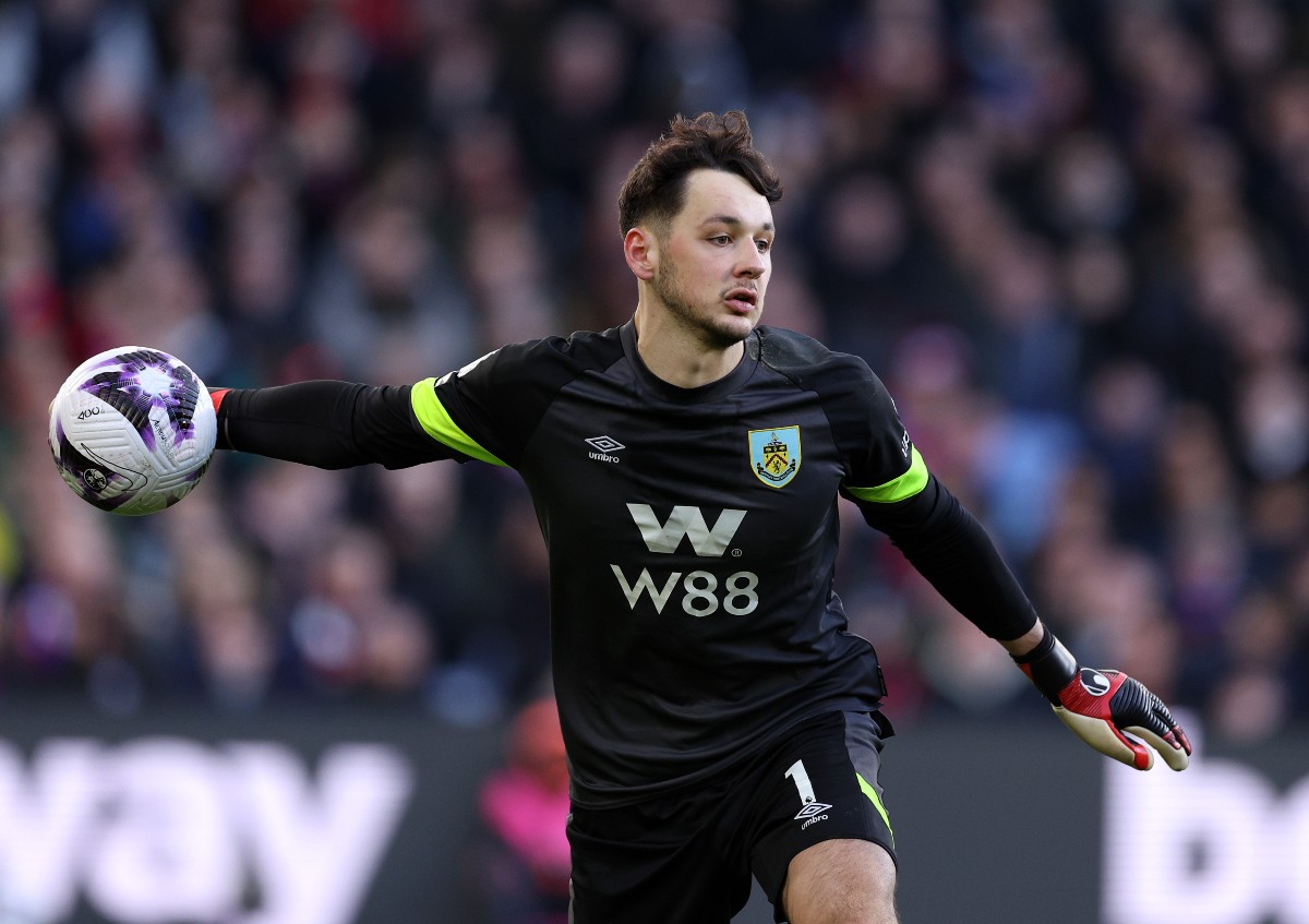 James Trafford in action for Burnley in the Premier League last season