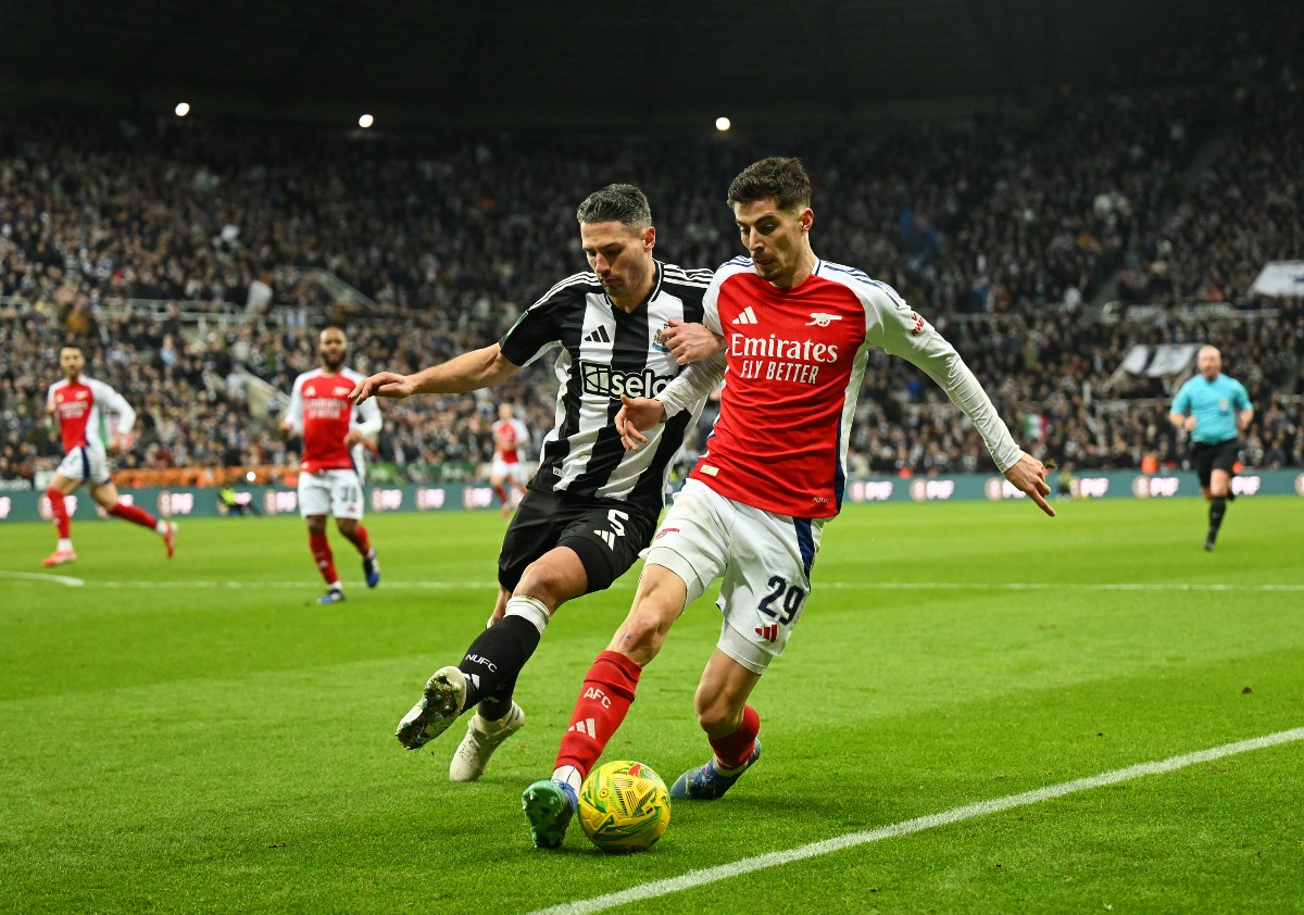 Kai Havertz in action for Arsenal against Newcastle