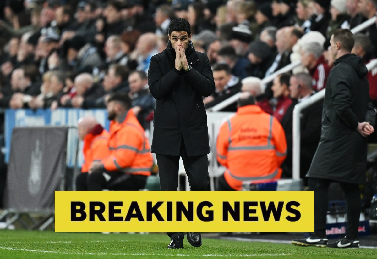 Mikel Arteta reacts during Arsenal's defeat to Newcastle