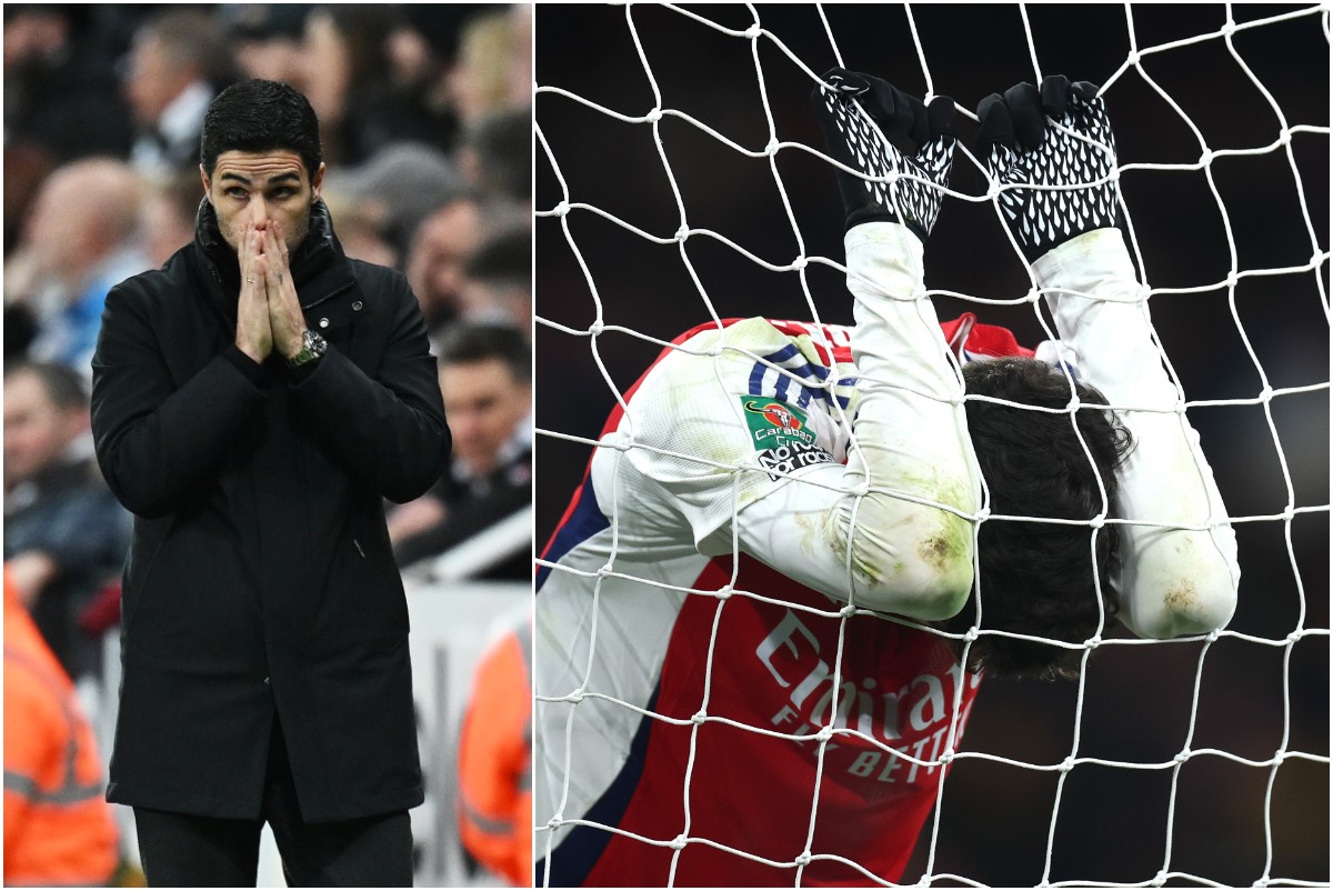 Mikel Arteta and Kai Havertz of Arsenal