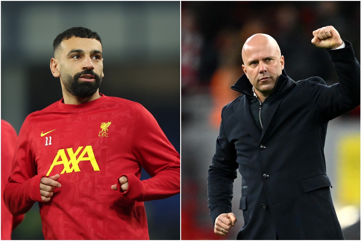 Mohamed Salah and Arne Slot