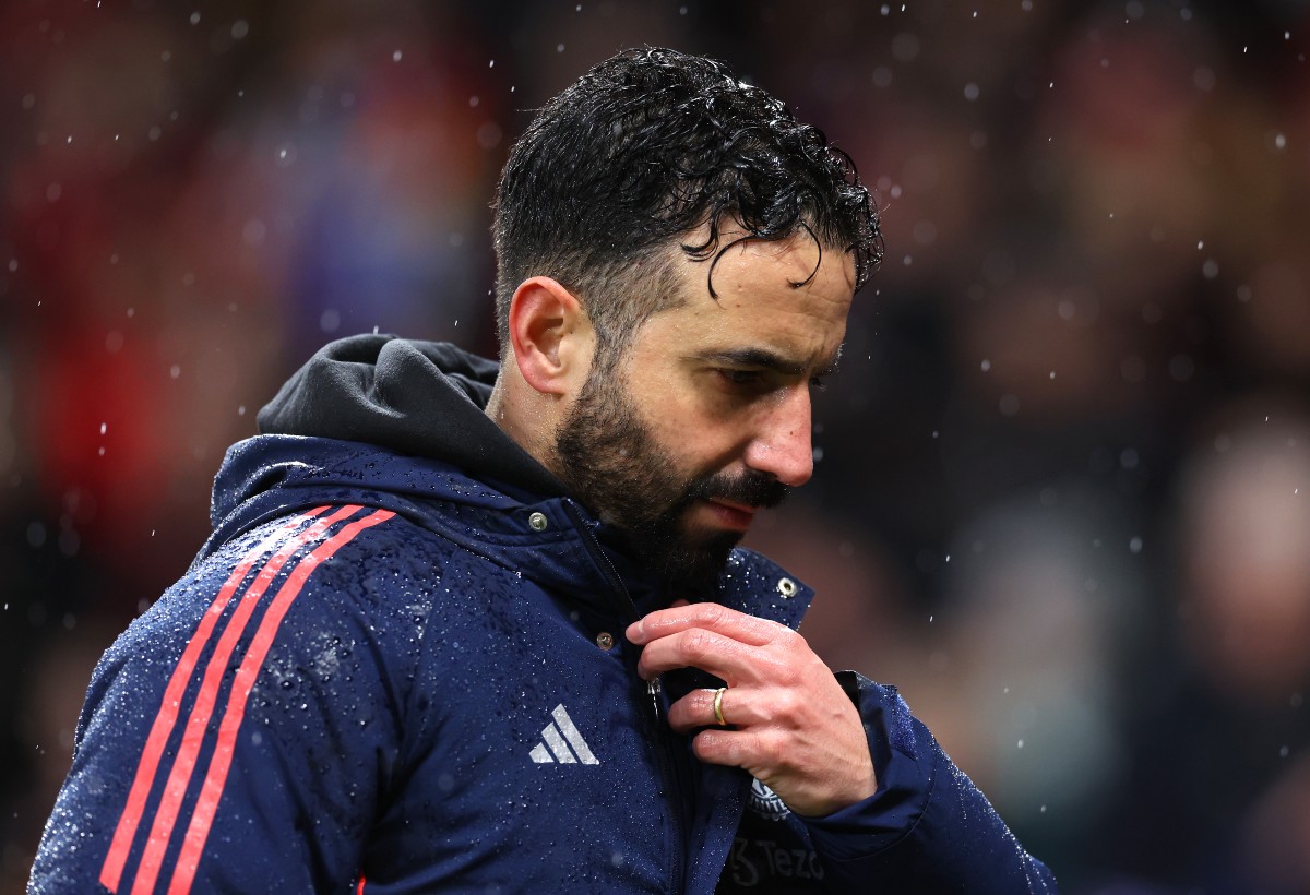 Ruben Amorim during Man United victory over Ipswich Town