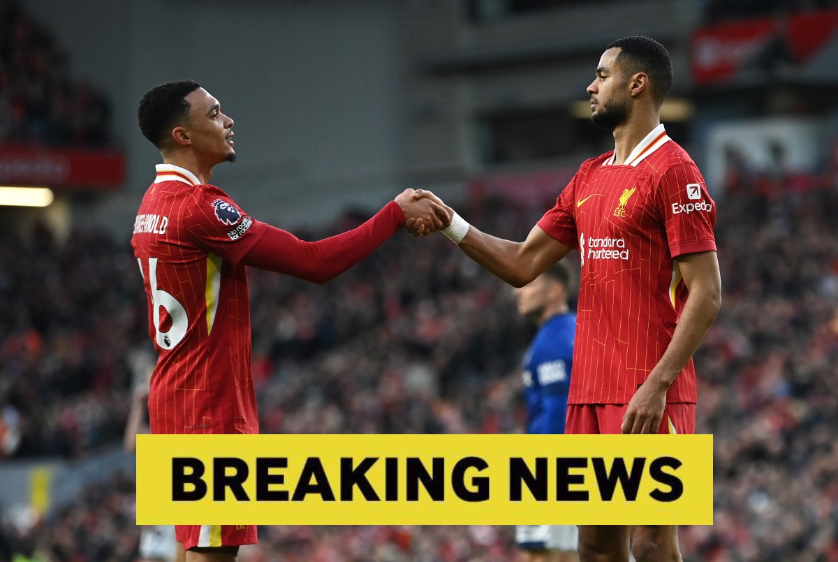 Trent Alexander-Arnold and Cody Gakpo celebrate for Liverpool