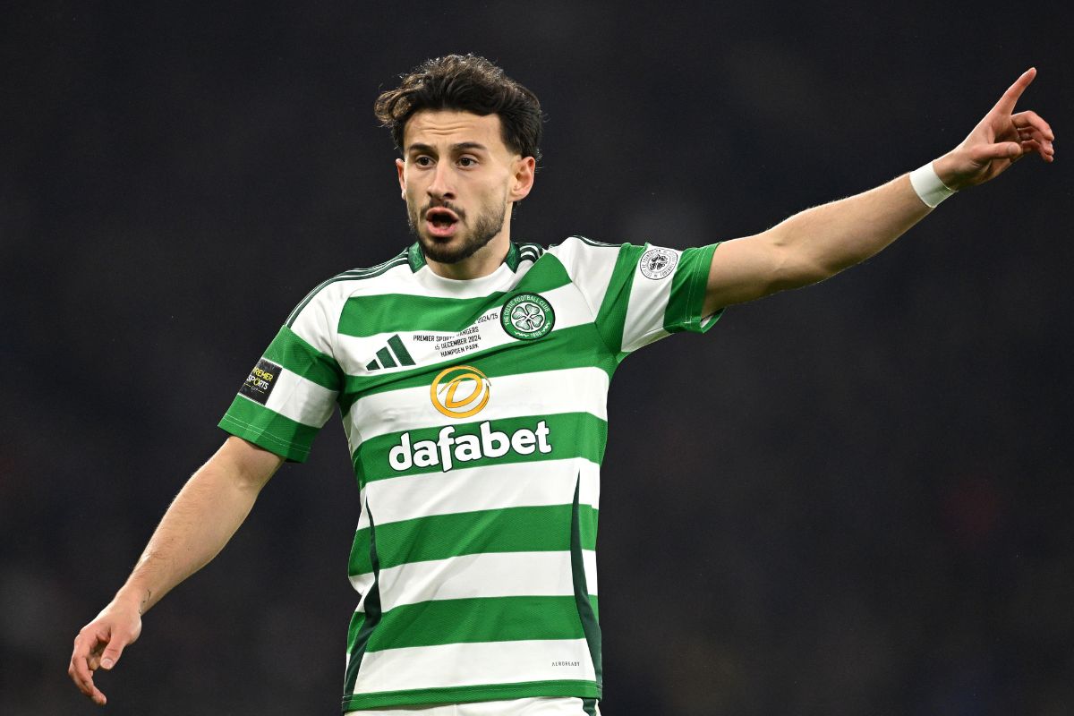 Nicholas Quinn from Celtic during the leading sports Cup final between Celtic and Rangers