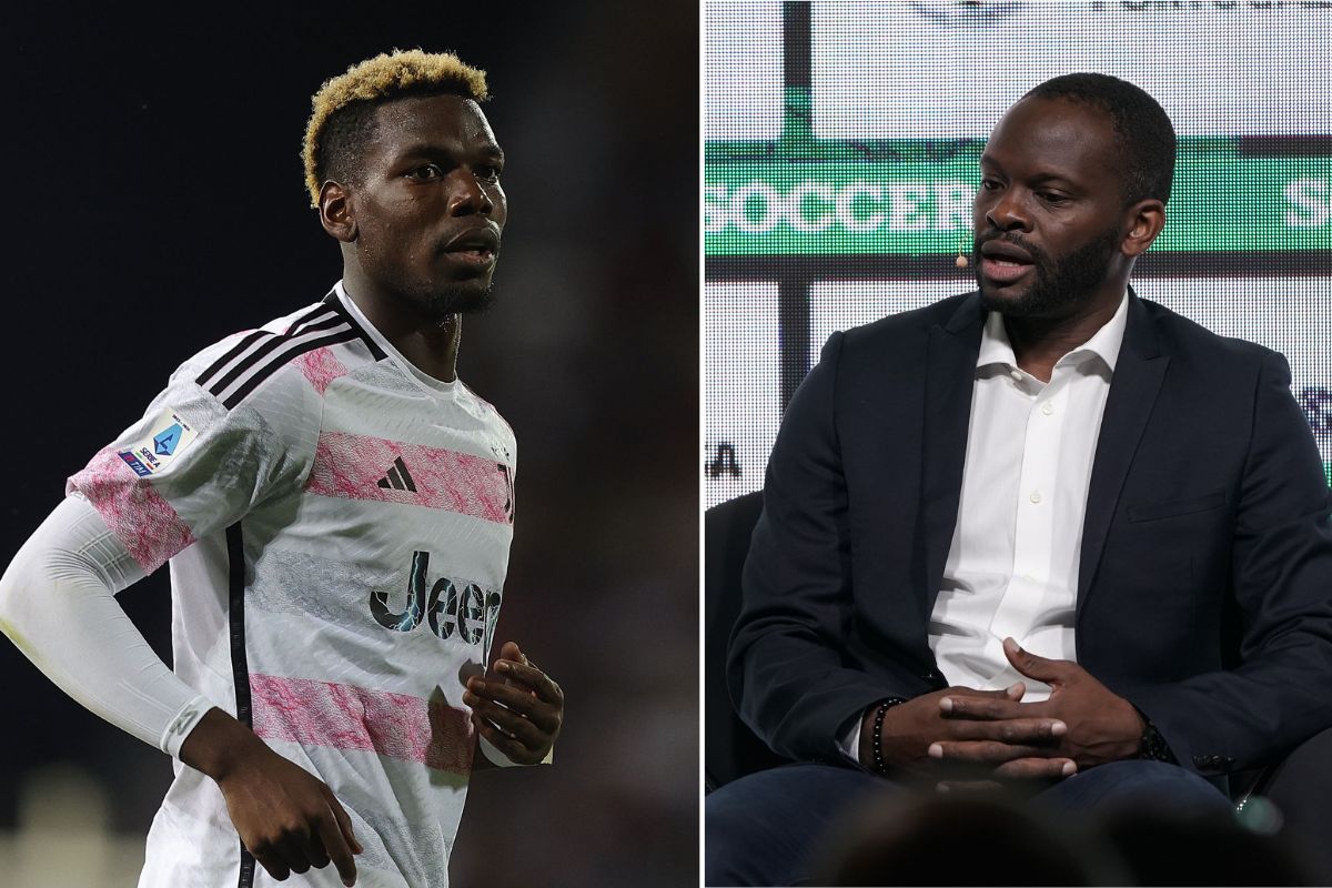 Paul Pogba and Louis Saha (Photo by Gualter Fatia/Getty Images)