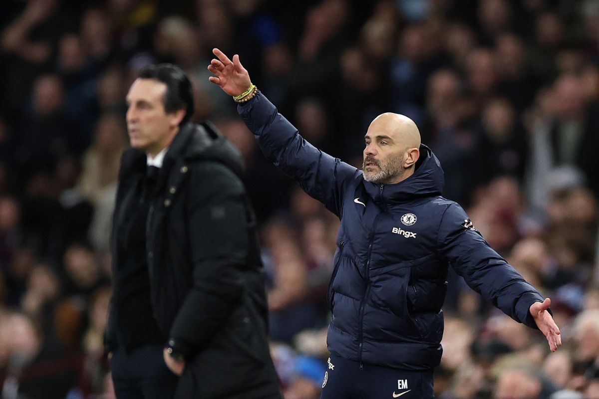 Enzo Maresca and Unai Emery shout on the touchline