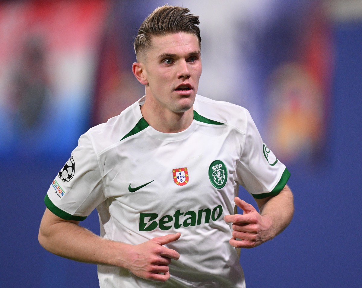 Viktor Gyokeres in action for Sporting against RB Leipzig