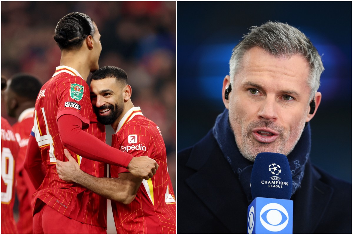 Virgil van Dijk, Mohamed Salah and Jamie Carragher