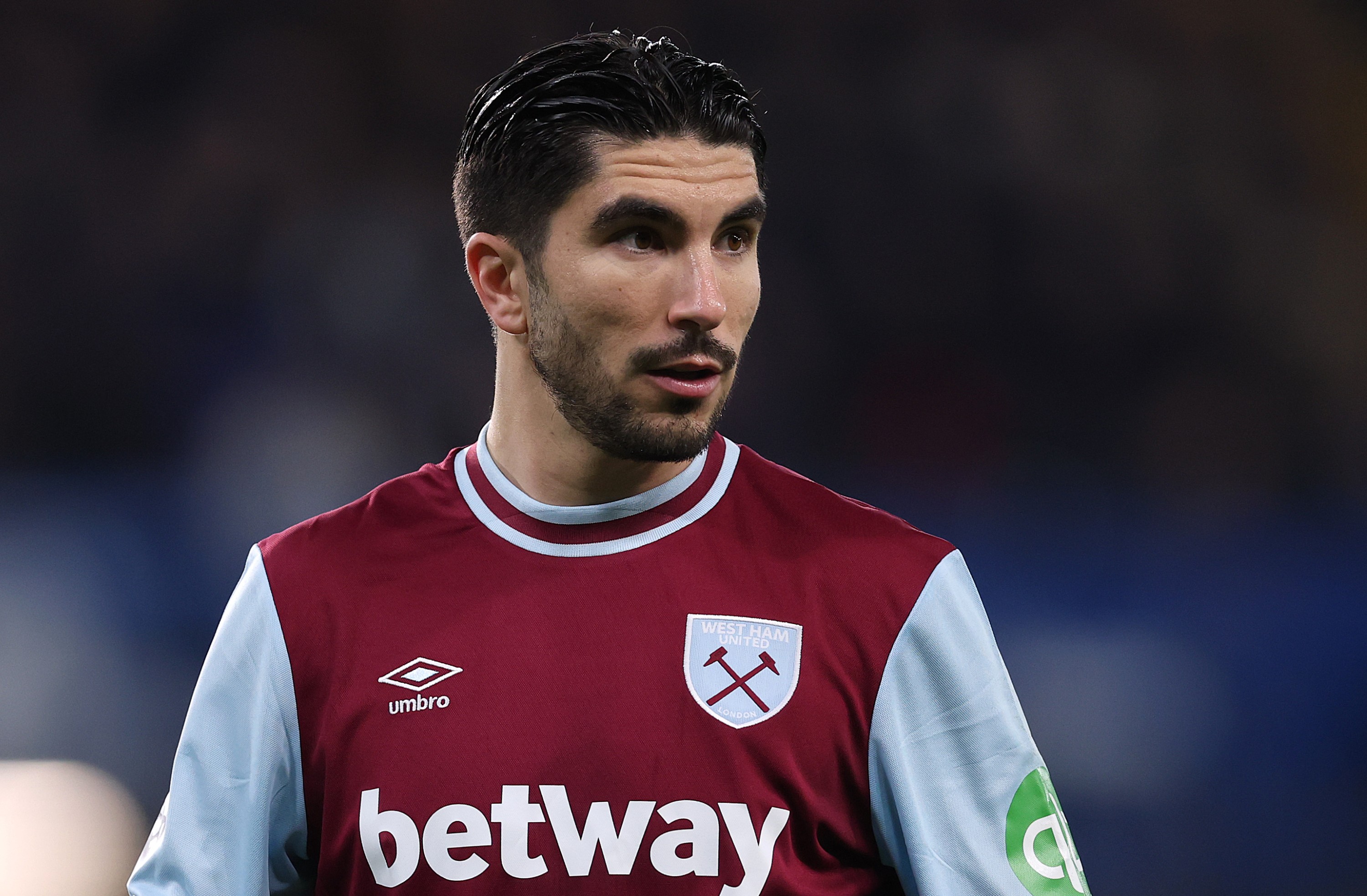 Carlos Soler of West Ham during the Premier League match against Chelsea