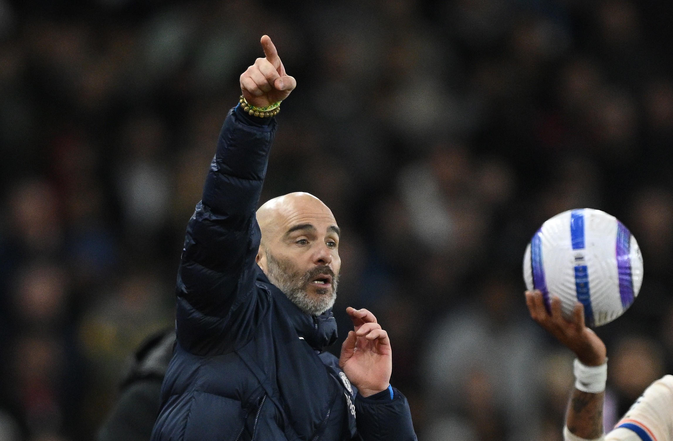 Enzo Maresca, Chelsea manager, gestures