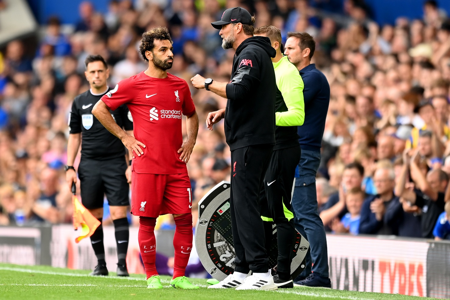 Liverpool star Mohamed Salah with Jurgen Klopp