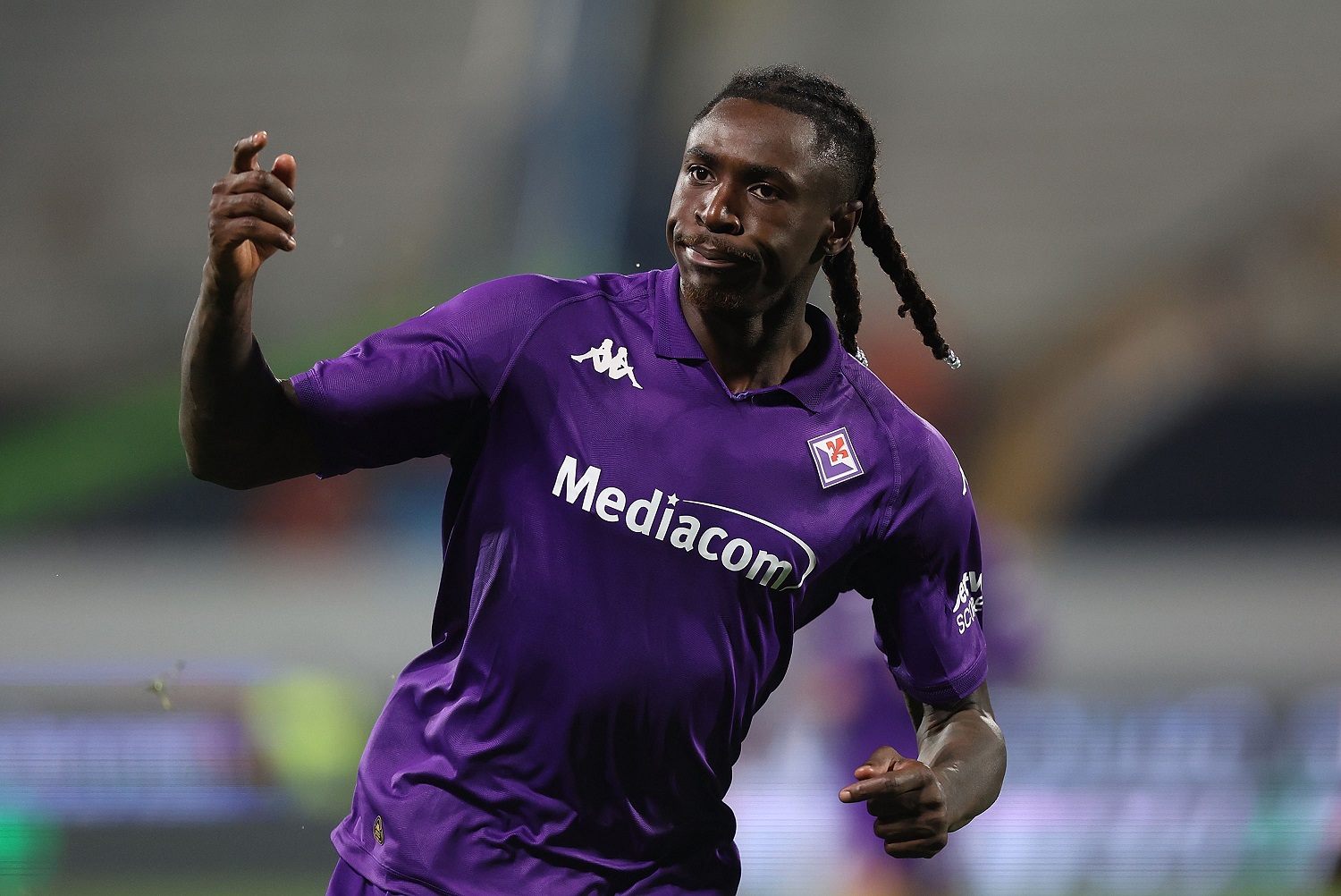 Moise Kean in action for Fiorentina