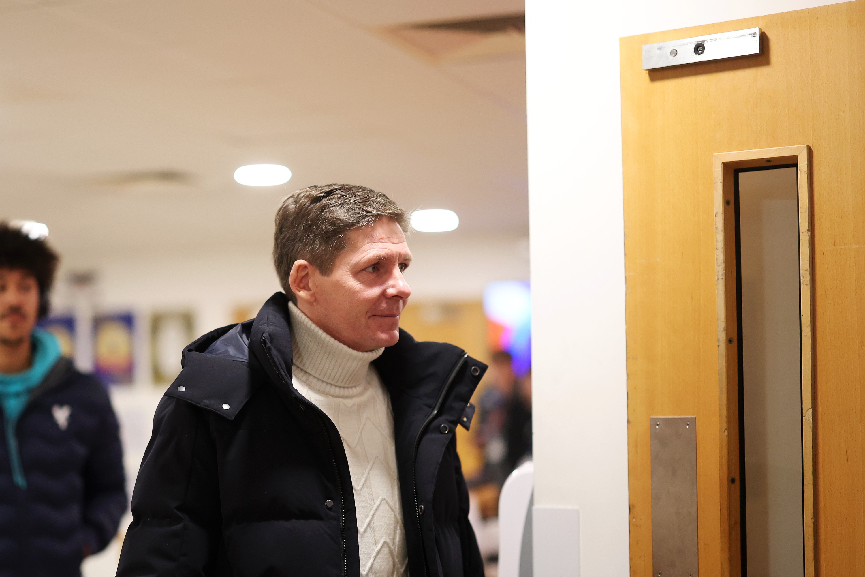 Oliver Glasner, Manager of Crystal Palace arrives at the stadium