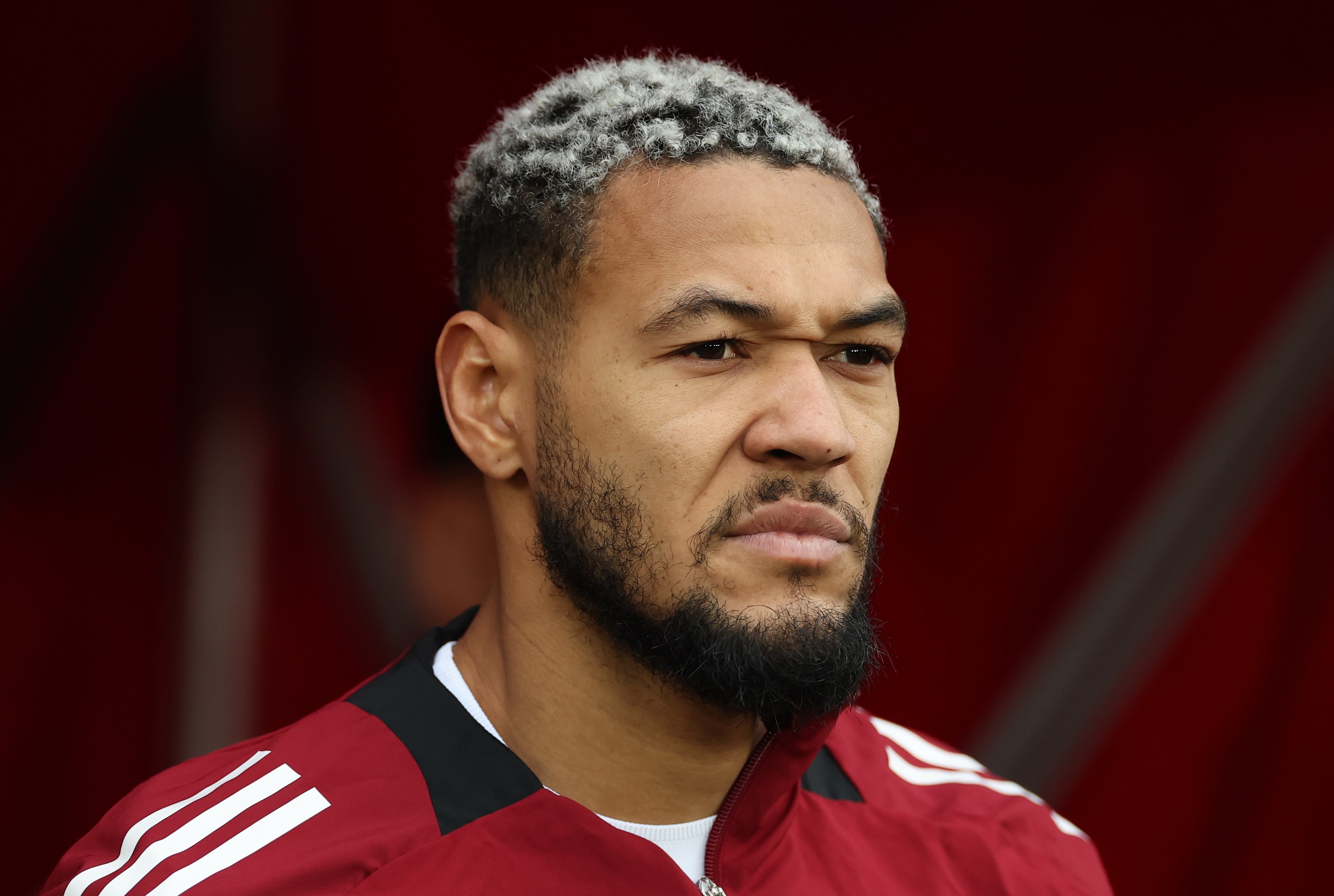 Joelinton of Newcastle United FC reacts