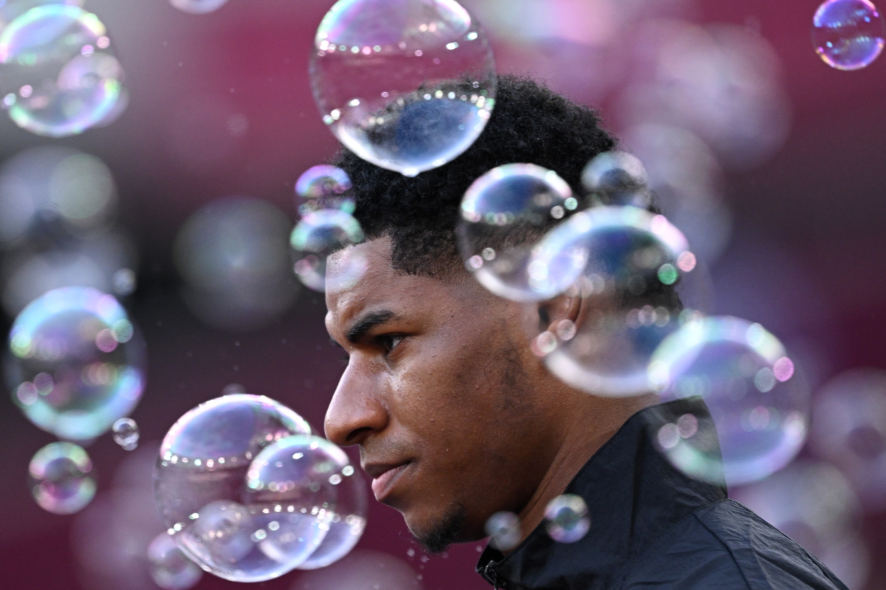 Marcus Rashford in the Premier League match between West Ham United FC and Manchester United