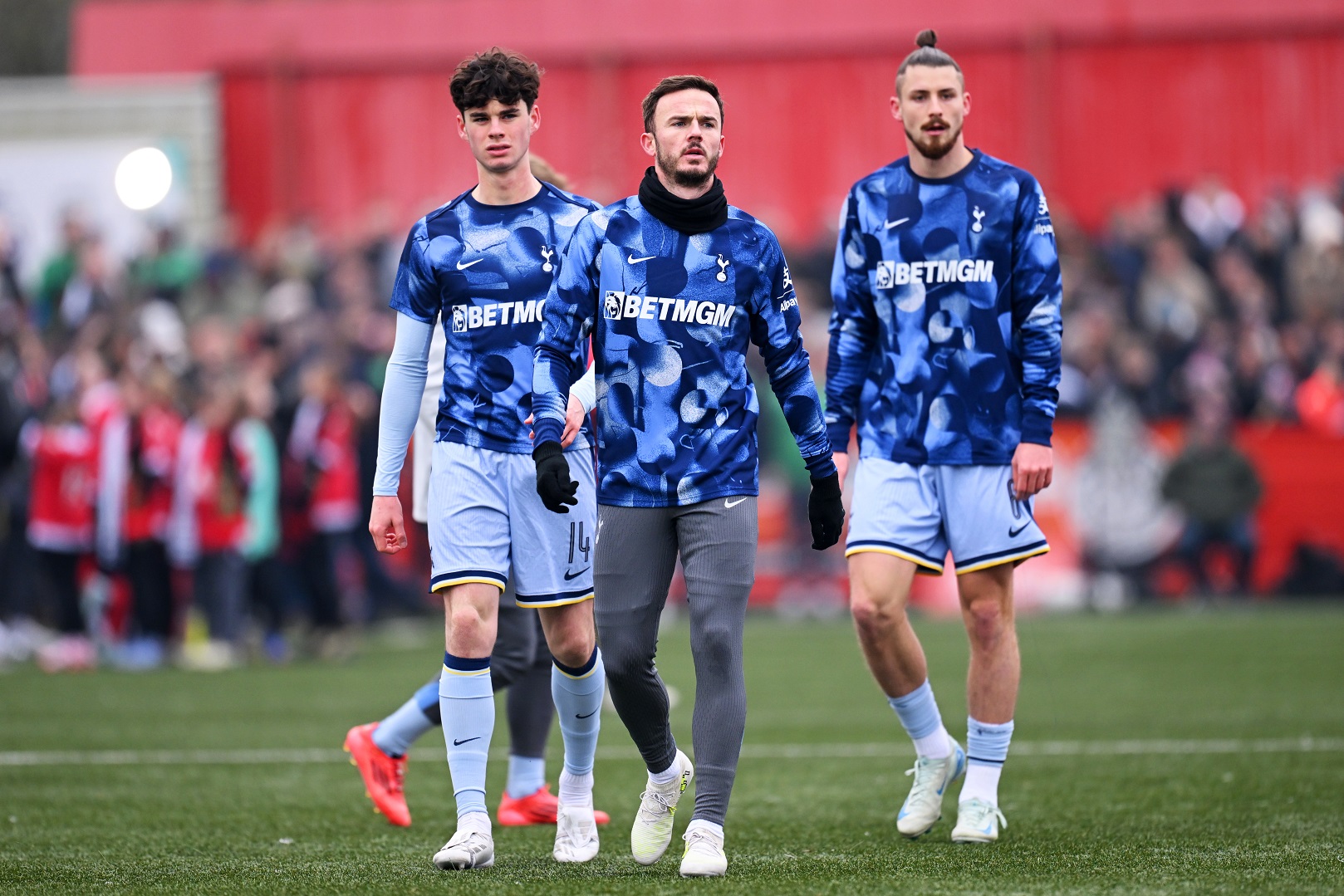 Tottenham players at training