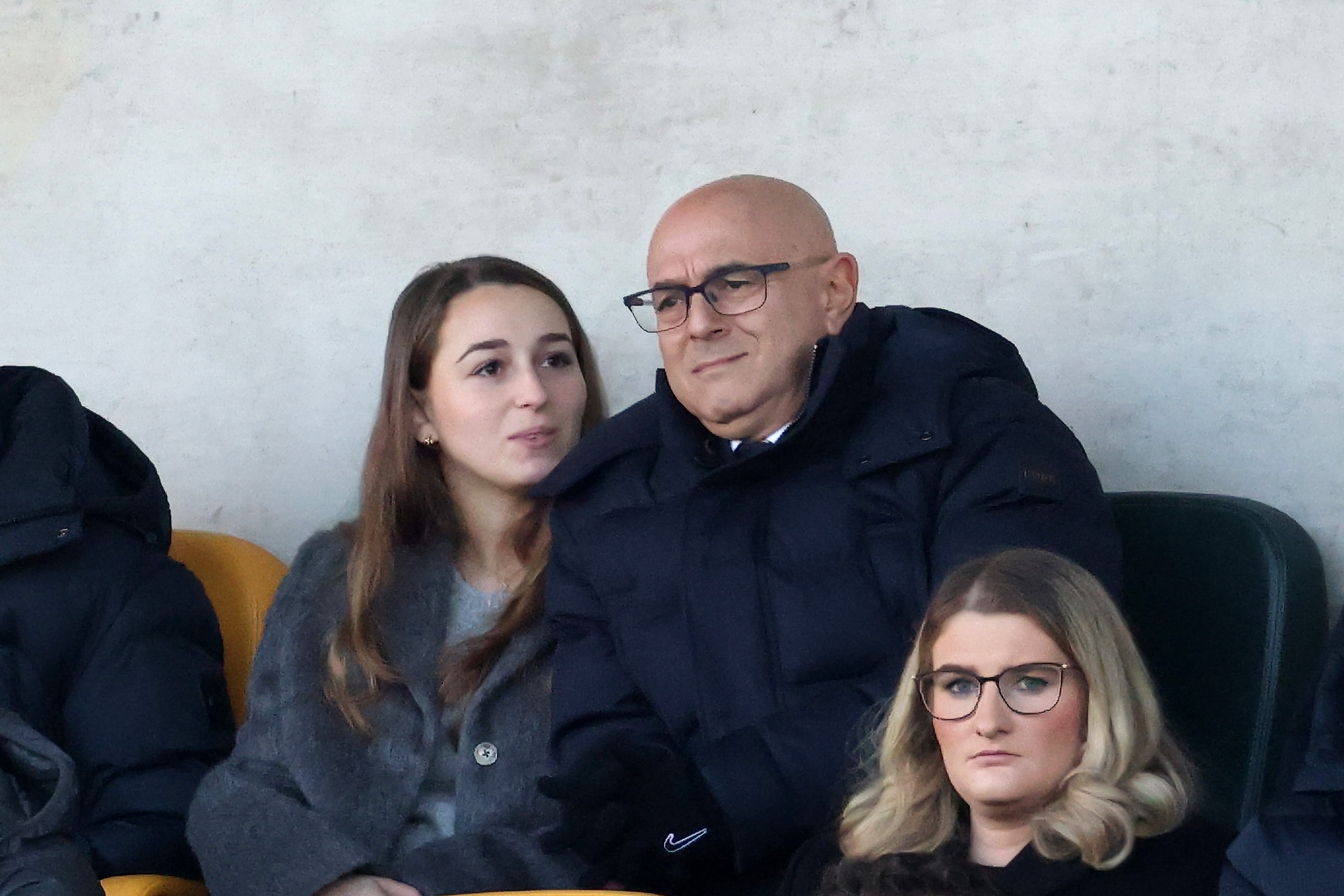 Daniel Levy, Chairman of Tottenham Hotspur, looks on