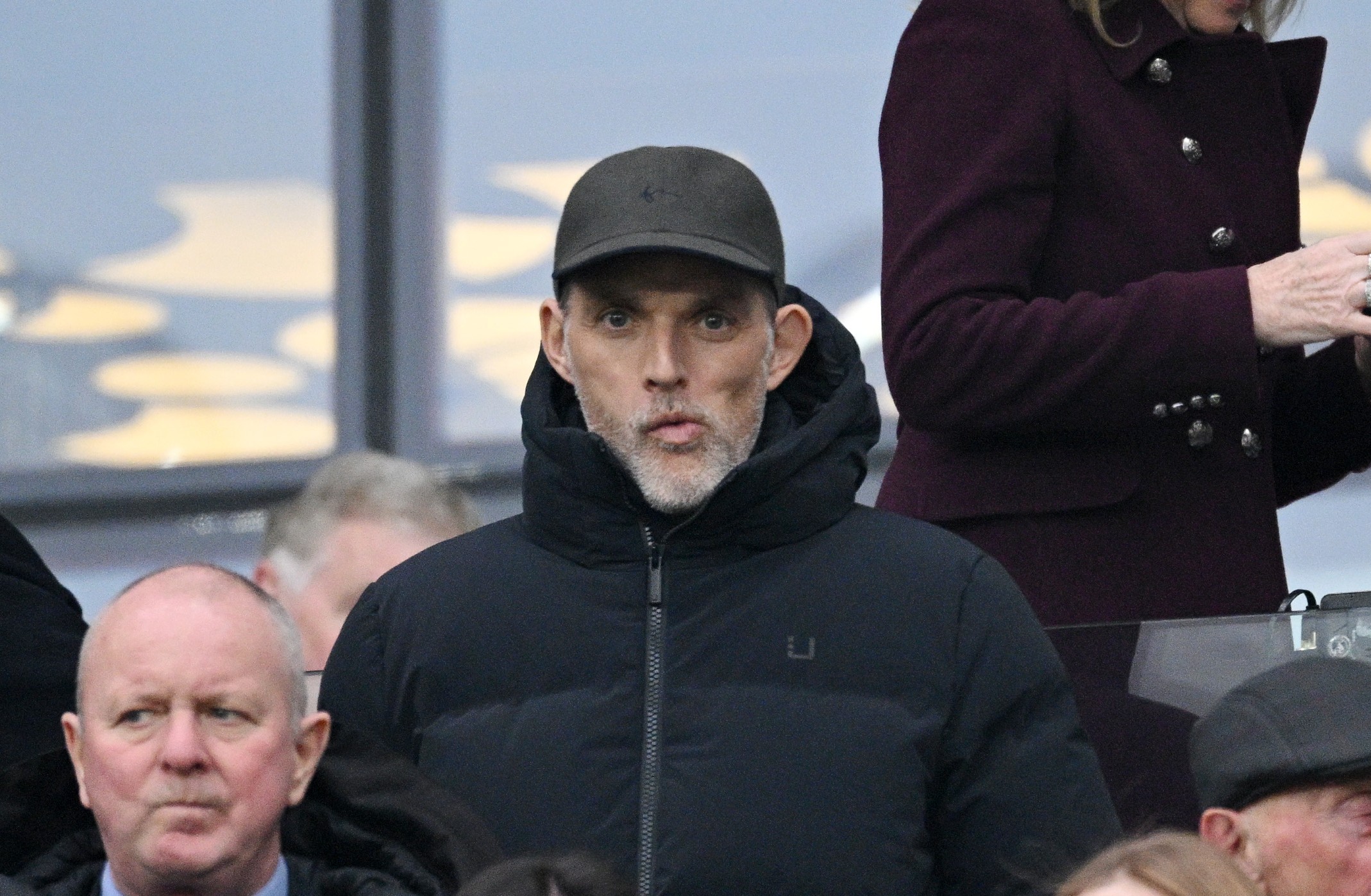 Thomas Tuchel, Manager of England, looks on 