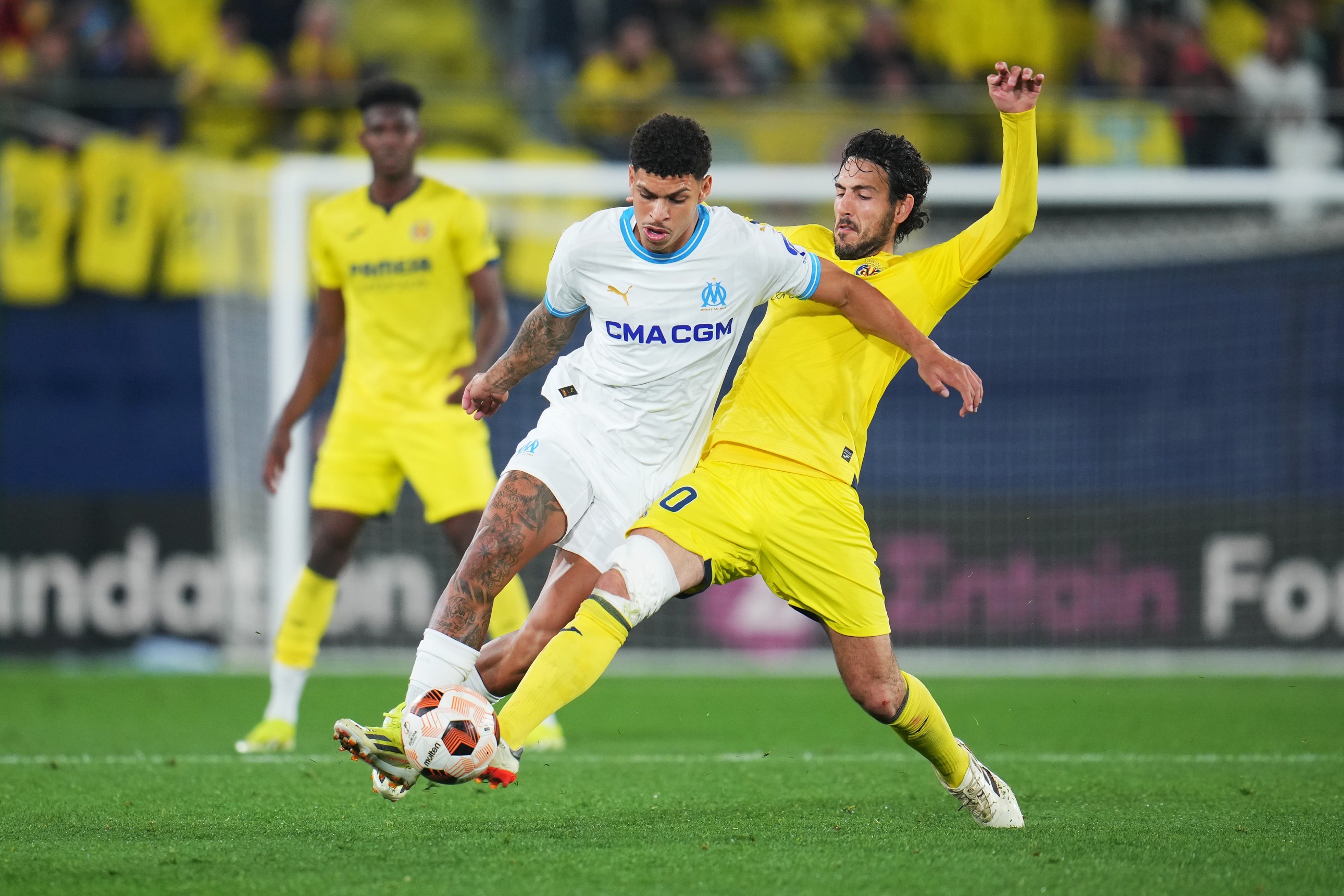 Luis Henrique of Marseille battles for possession