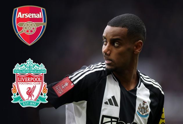 Alexander Isak in action for Newcastle against Brighton