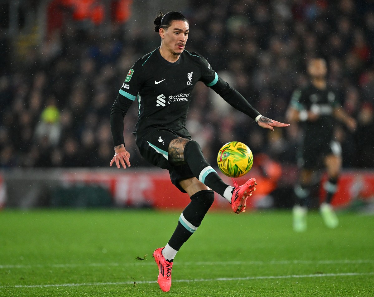 Darwin Nunez in action for Liverpool against Southampton