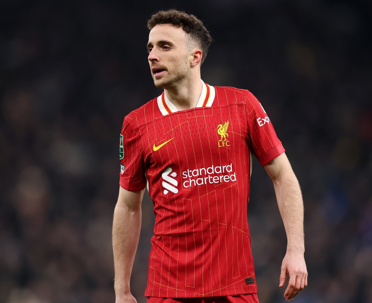 Diogo Jota in the movement for Liverpool