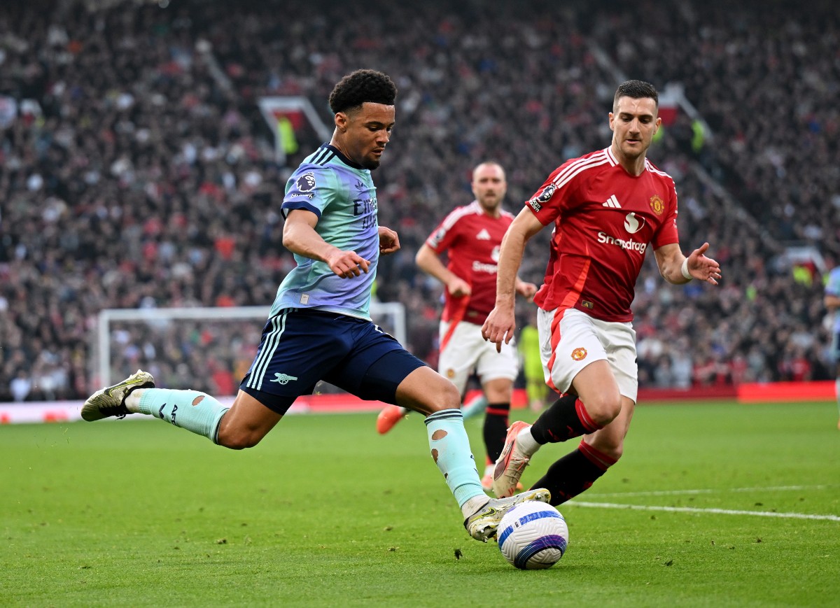 Ethan Nwaneri, in action for Arsenal against Manchester United