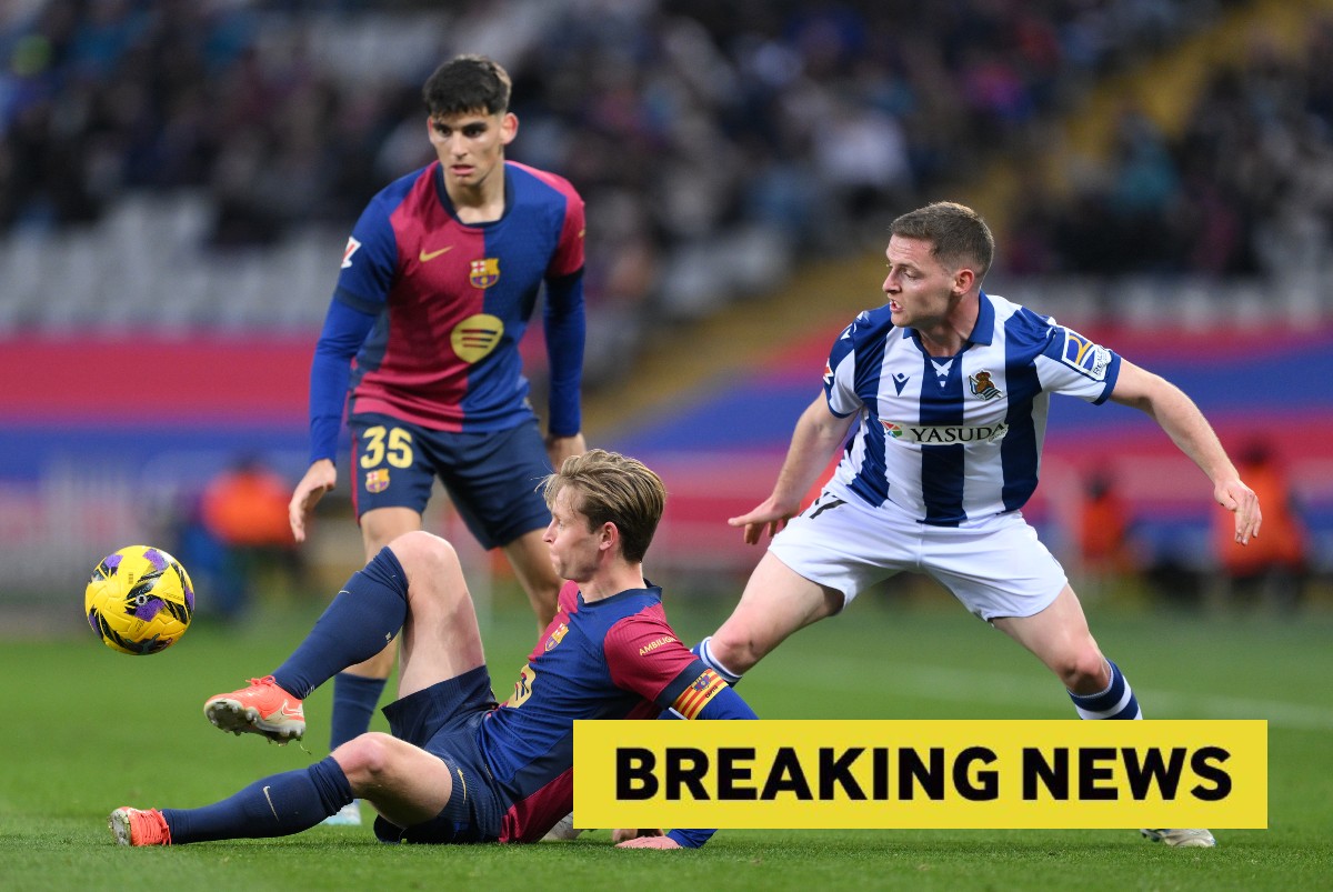 Frenkie de Jong in action for Barcelona against Real Sociedad