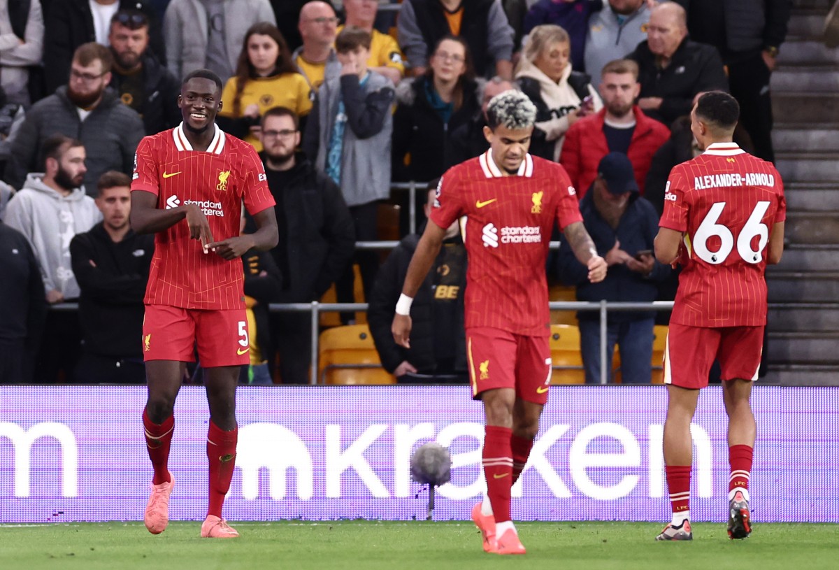 Ibrahima Konate, Luis Diaz and Trent Alexander-Arnold