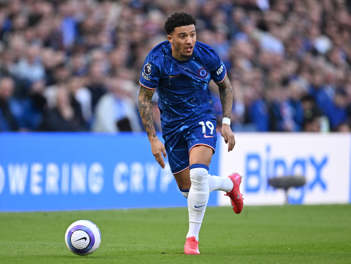 Jadon Sancho at work for Chelsea