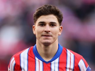 Julian Alvarez lining up for Atletico Madrid