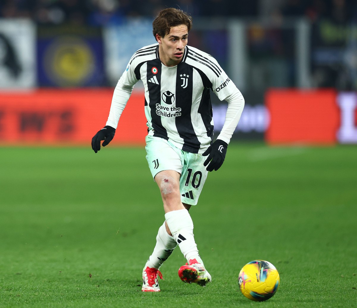 Kenan Yildiz in action for Juventus against Atalanta