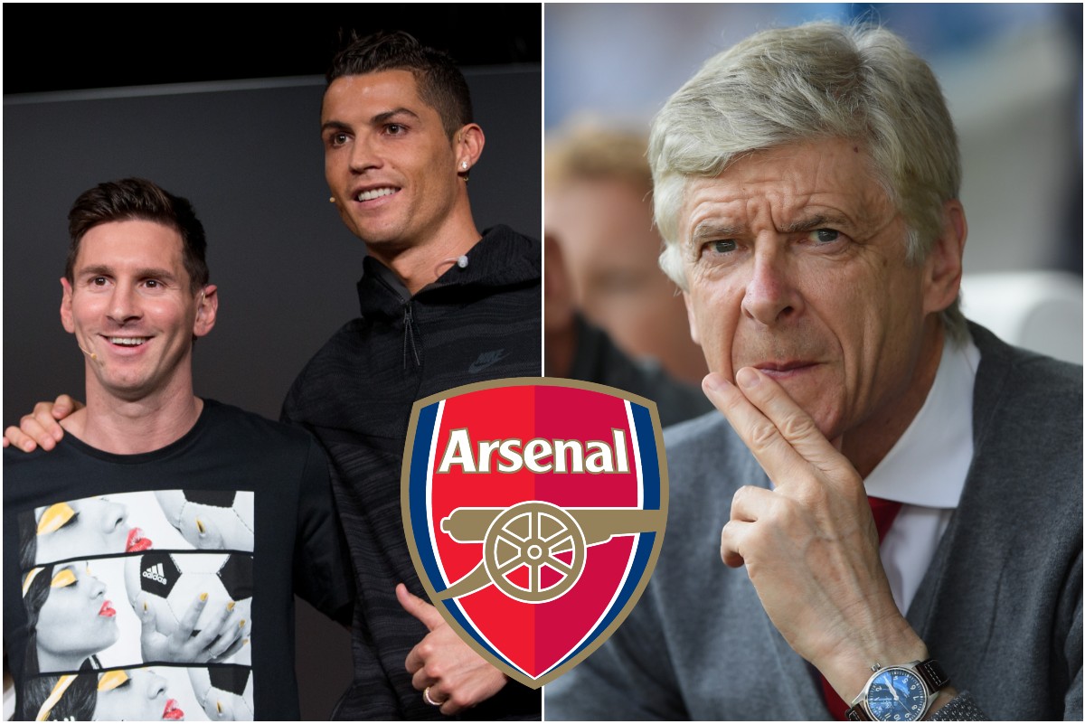 Lionel Messi, Cristiano Ronaldo and Arsene Wenger