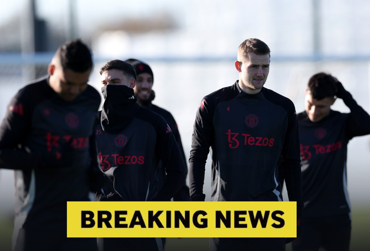 Manuel Ugarte and Matthijs de Ligt in Manchester United training