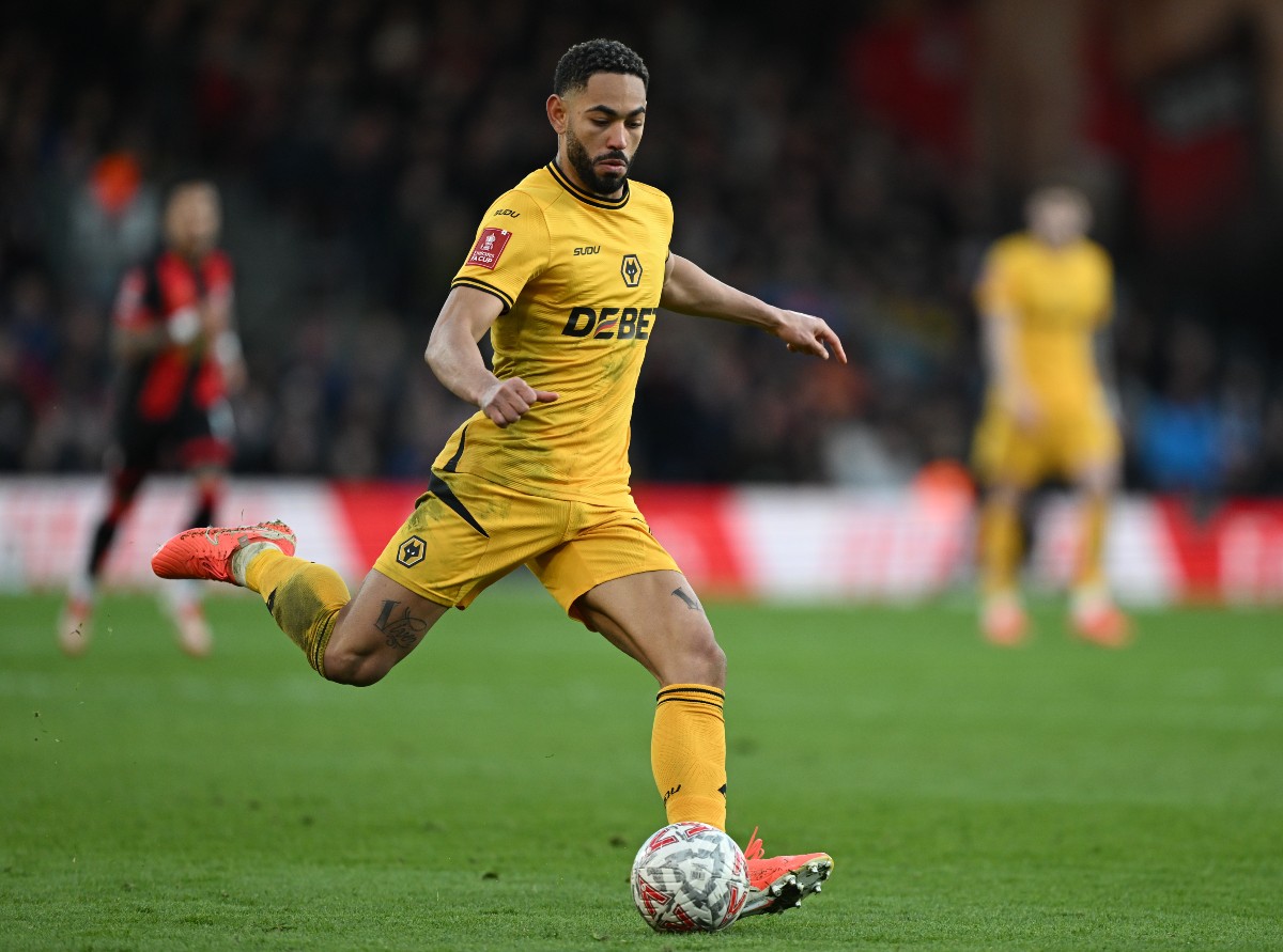 Matheus Cunha in action for Wolves against Bournemouth