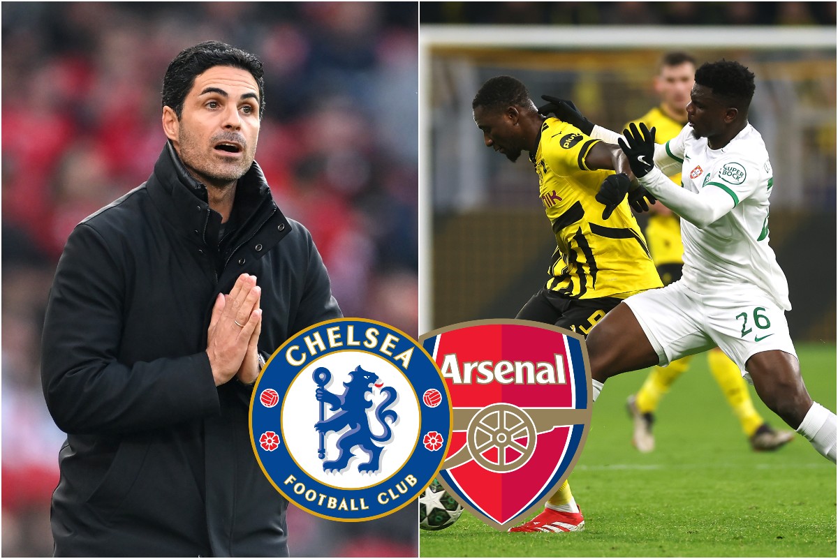 Mikel Arteta and Ousmane Diomande