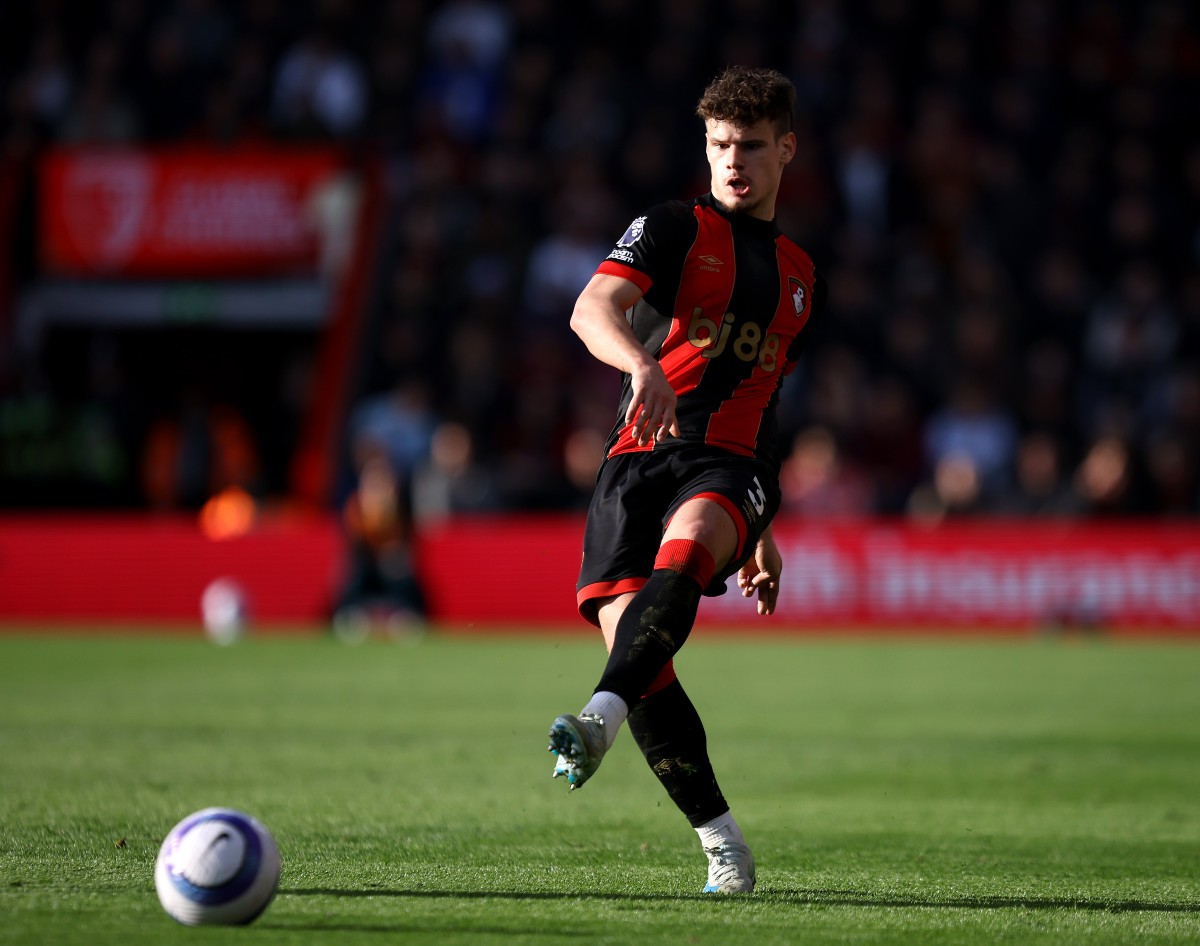 Milos Kerkez in action by AFC Bournemouth