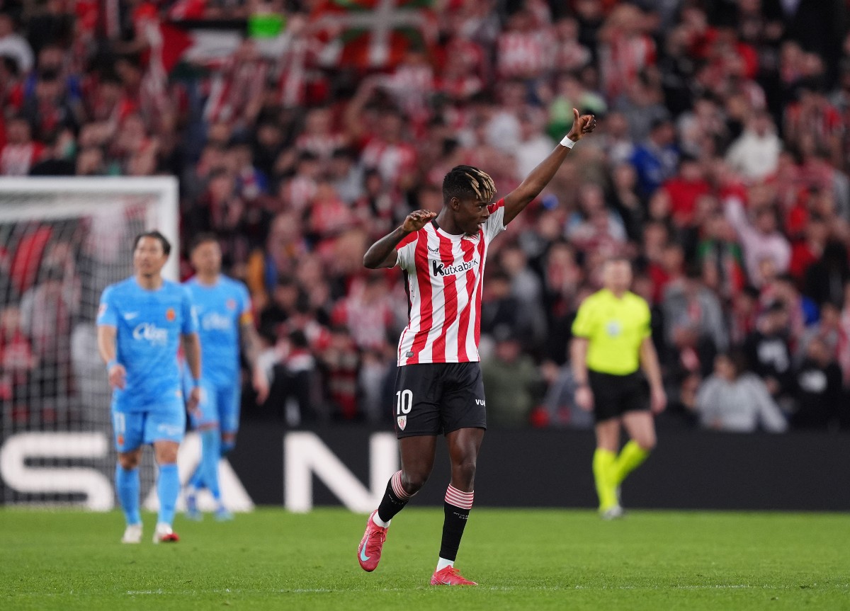 Niko Williams celebrates the registration in Athletic Bilbao vs Mallorca