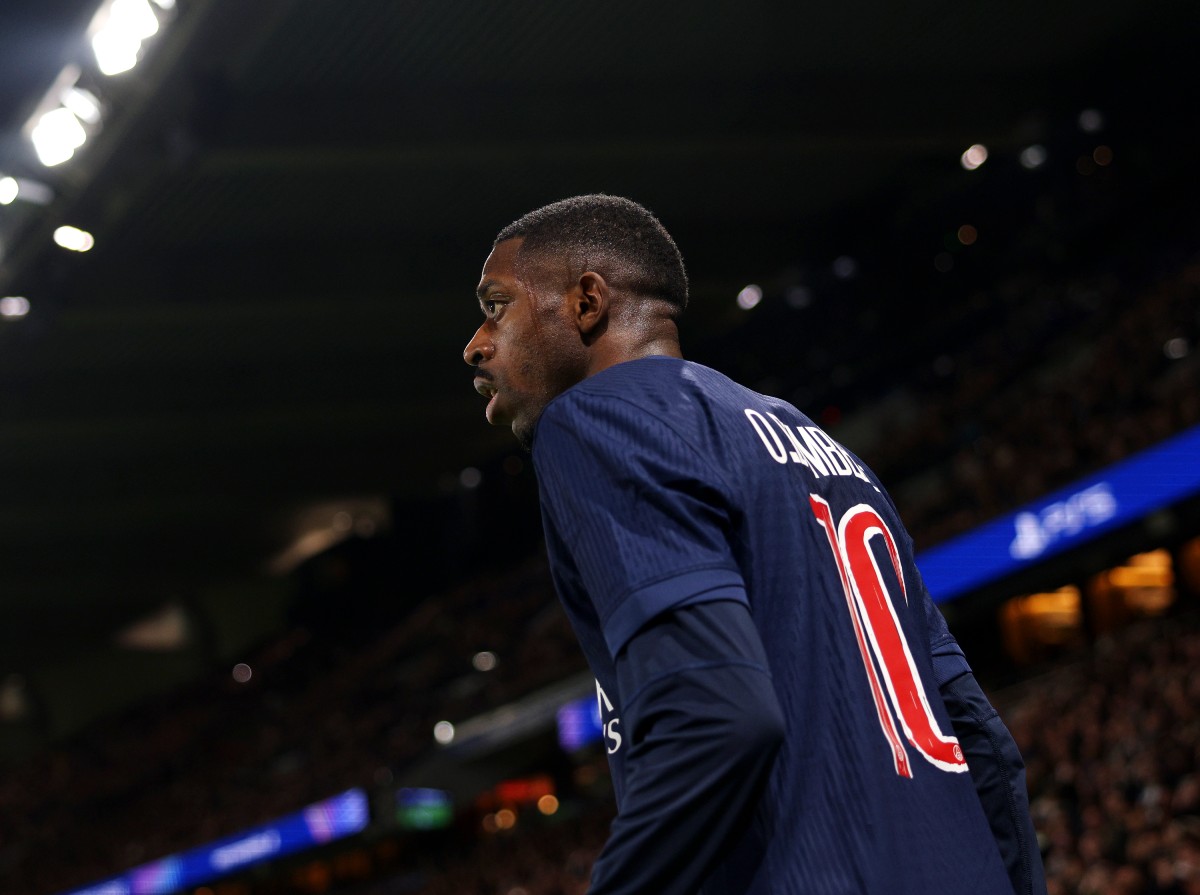 Ousmane Dembele in action for PSG