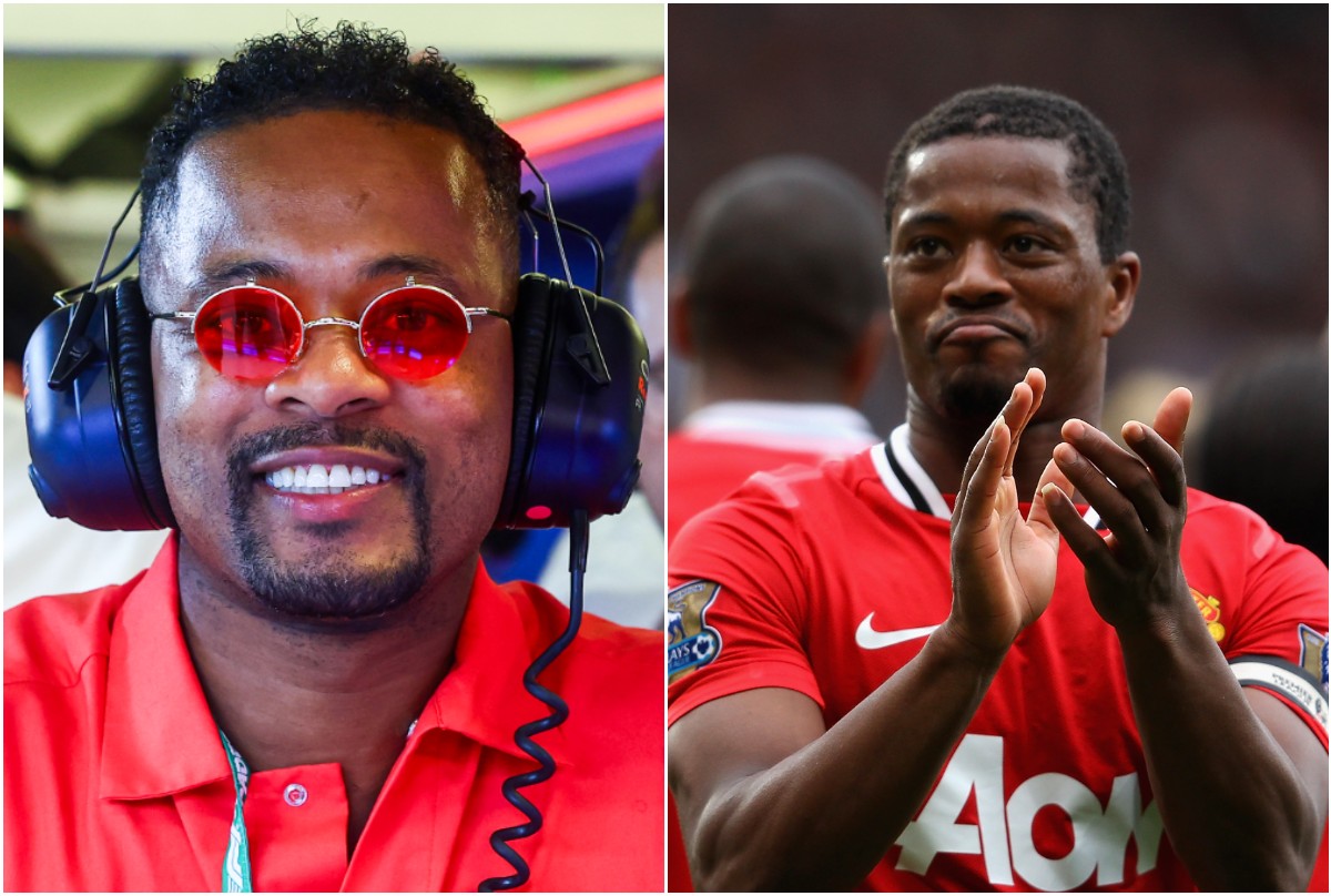 Patrice Evra at the Grand Prix and during his time at Man Utd